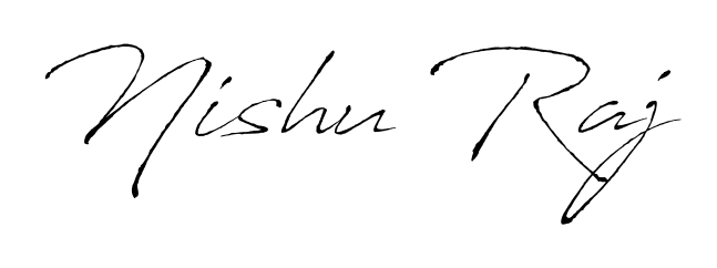 Get inspired by this graceful Antro_Vectra signature style for name Nishu Raj. Smooth loops and balanced proportions for everyday use. Nishu Raj signature style 6 images and pictures png