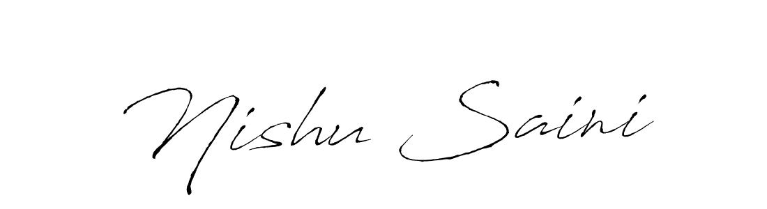 Design your own signature with our free online signature maker. With this signature software, you can create a handwritten (Antro_Vectra) signature for name Nishu Saini. Nishu Saini signature style 6 images and pictures png