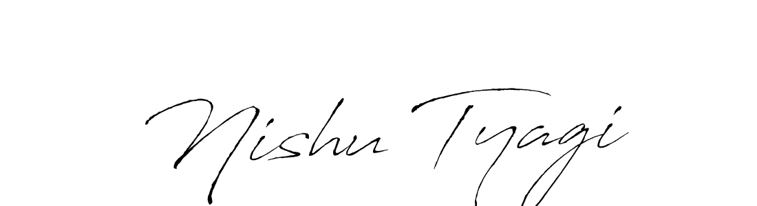 The best way (Antro_Vectra) to make a short signature is to pick only two or three words in your name. The name Nishu Tyagi include a total of six letters. For converting this name. Nishu Tyagi signature style 6 images and pictures png