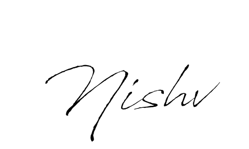 Make a beautiful signature design for name Nishv. Use this online signature maker to create a handwritten signature for free. Nishv signature style 6 images and pictures png