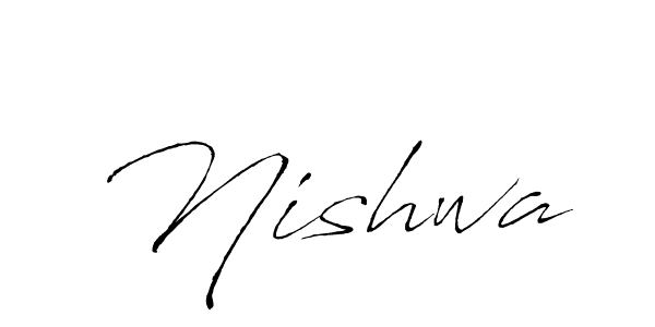 How to make Nishwa signature? Antro_Vectra is a professional autograph style. Create handwritten signature for Nishwa name. Nishwa signature style 6 images and pictures png