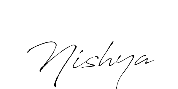 Use a signature maker to create a handwritten signature online. With this signature software, you can design (Antro_Vectra) your own signature for name Nishya. Nishya signature style 6 images and pictures png