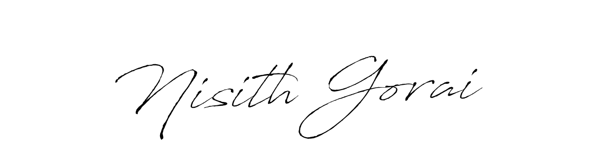 The best way (Antro_Vectra) to make a short signature is to pick only two or three words in your name. The name Nisith Gorai include a total of six letters. For converting this name. Nisith Gorai signature style 6 images and pictures png