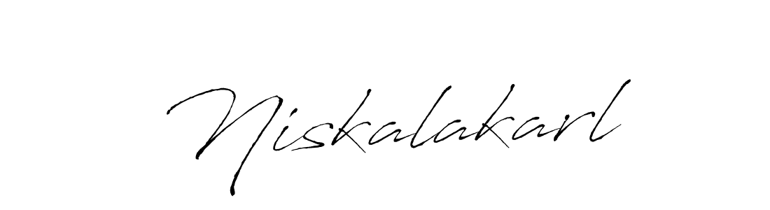 Make a beautiful signature design for name Niskalakarl. With this signature (Antro_Vectra) style, you can create a handwritten signature for free. Niskalakarl signature style 6 images and pictures png