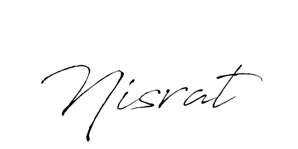 Use a signature maker to create a handwritten signature online. With this signature software, you can design (Antro_Vectra) your own signature for name Nisrat. Nisrat signature style 6 images and pictures png