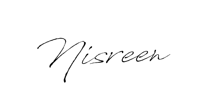 Also we have Nisreen name is the best signature style. Create professional handwritten signature collection using Antro_Vectra autograph style. Nisreen signature style 6 images and pictures png