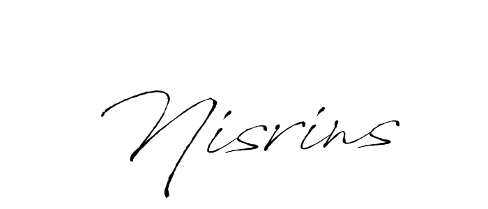 Nisrins stylish signature style. Best Handwritten Sign (Antro_Vectra) for my name. Handwritten Signature Collection Ideas for my name Nisrins. Nisrins signature style 6 images and pictures png