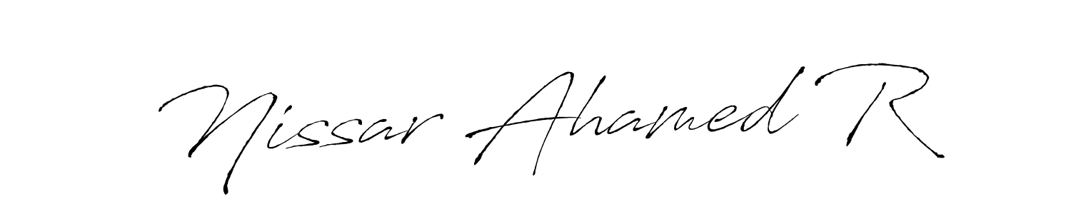 You should practise on your own different ways (Antro_Vectra) to write your name (Nissar Ahamed R) in signature. don't let someone else do it for you. Nissar Ahamed R signature style 6 images and pictures png