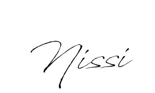 The best way (Antro_Vectra) to make a short signature is to pick only two or three words in your name. The name Nissi include a total of six letters. For converting this name. Nissi signature style 6 images and pictures png