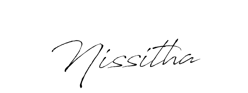 Use a signature maker to create a handwritten signature online. With this signature software, you can design (Antro_Vectra) your own signature for name Nissitha. Nissitha signature style 6 images and pictures png