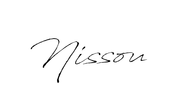 Similarly Antro_Vectra is the best handwritten signature design. Signature creator online .You can use it as an online autograph creator for name Nissou. Nissou signature style 6 images and pictures png