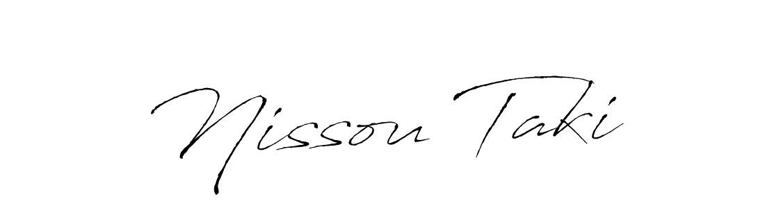 if you are searching for the best signature style for your name Nissou Taki. so please give up your signature search. here we have designed multiple signature styles  using Antro_Vectra. Nissou Taki signature style 6 images and pictures png