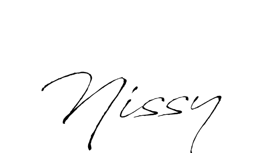 Nissy stylish signature style. Best Handwritten Sign (Antro_Vectra) for my name. Handwritten Signature Collection Ideas for my name Nissy. Nissy signature style 6 images and pictures png