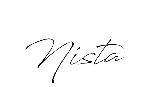 Create a beautiful signature design for name Nista. With this signature (Antro_Vectra) fonts, you can make a handwritten signature for free. Nista signature style 6 images and pictures png