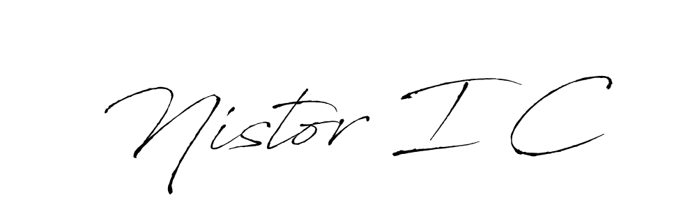 Similarly Antro_Vectra is the best handwritten signature design. Signature creator online .You can use it as an online autograph creator for name Nistor I C. Nistor I C signature style 6 images and pictures png