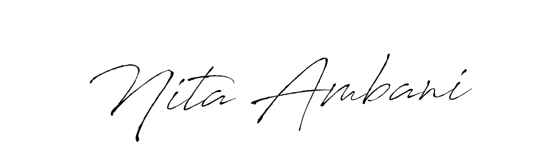 How to make Nita Ambani signature? Antro_Vectra is a professional autograph style. Create handwritten signature for Nita Ambani name. Nita Ambani signature style 6 images and pictures png