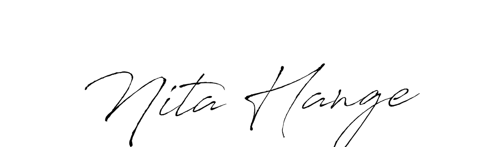 You should practise on your own different ways (Antro_Vectra) to write your name (Nita Hange) in signature. don't let someone else do it for you. Nita Hange signature style 6 images and pictures png