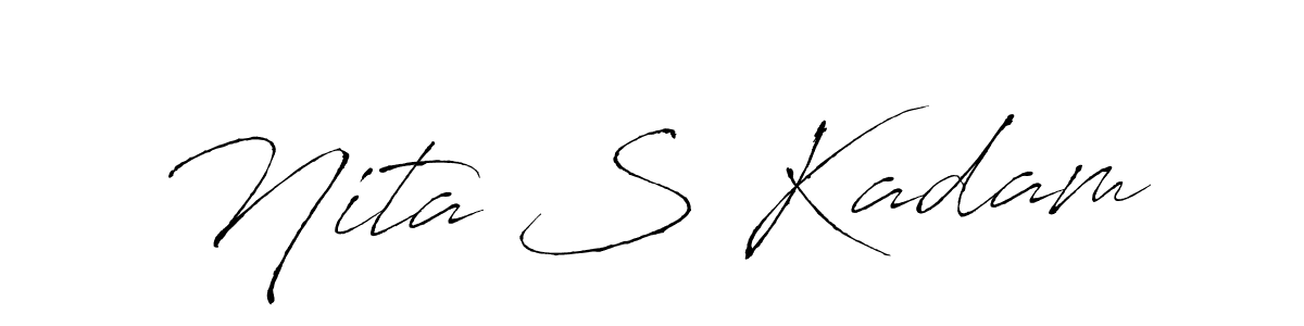 Make a beautiful signature design for name Nita S Kadam. Use this online signature maker to create a handwritten signature for free. Nita S Kadam signature style 6 images and pictures png