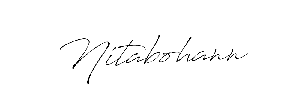 if you are searching for the best signature style for your name Nitabohann. so please give up your signature search. here we have designed multiple signature styles  using Antro_Vectra. Nitabohann signature style 6 images and pictures png