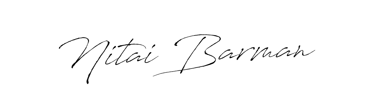 Nitai Barman stylish signature style. Best Handwritten Sign (Antro_Vectra) for my name. Handwritten Signature Collection Ideas for my name Nitai Barman. Nitai Barman signature style 6 images and pictures png