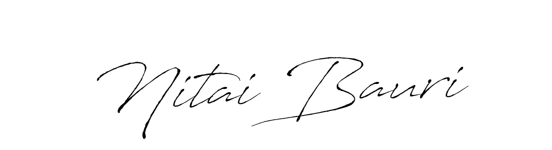 You should practise on your own different ways (Antro_Vectra) to write your name (Nitai Bauri) in signature. don't let someone else do it for you. Nitai Bauri signature style 6 images and pictures png