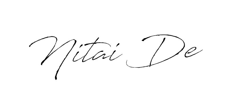 Make a beautiful signature design for name Nitai De. With this signature (Antro_Vectra) style, you can create a handwritten signature for free. Nitai De signature style 6 images and pictures png