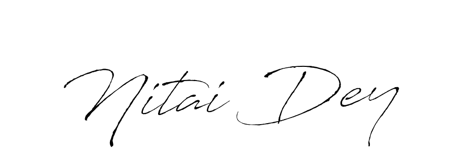 How to make Nitai Dey name signature. Use Antro_Vectra style for creating short signs online. This is the latest handwritten sign. Nitai Dey signature style 6 images and pictures png