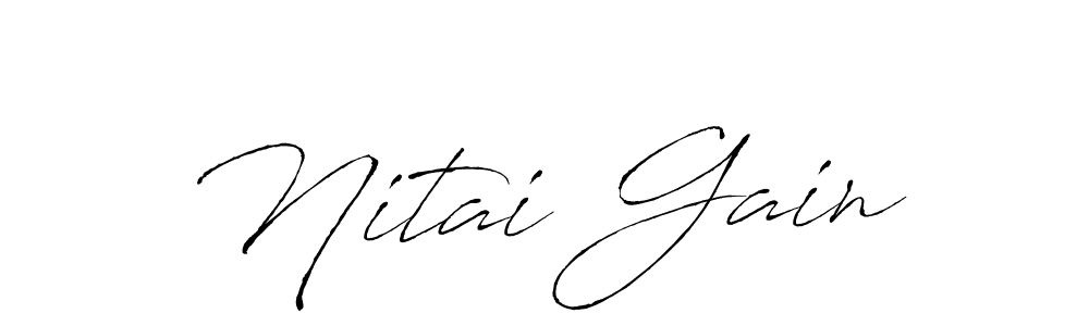 Design your own signature with our free online signature maker. With this signature software, you can create a handwritten (Antro_Vectra) signature for name Nitai Gain. Nitai Gain signature style 6 images and pictures png