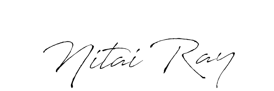 Make a beautiful signature design for name Nitai Ray. With this signature (Antro_Vectra) style, you can create a handwritten signature for free. Nitai Ray signature style 6 images and pictures png