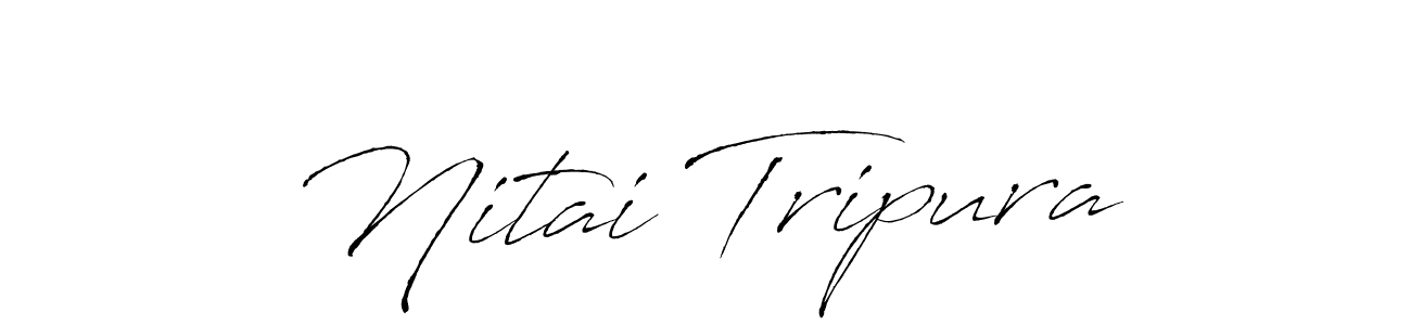 How to make Nitai Tripura name signature. Use Antro_Vectra style for creating short signs online. This is the latest handwritten sign. Nitai Tripura signature style 6 images and pictures png