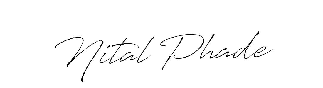 How to make Nital Phade signature? Antro_Vectra is a professional autograph style. Create handwritten signature for Nital Phade name. Nital Phade signature style 6 images and pictures png