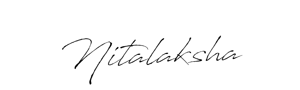 Nitalaksha stylish signature style. Best Handwritten Sign (Antro_Vectra) for my name. Handwritten Signature Collection Ideas for my name Nitalaksha. Nitalaksha signature style 6 images and pictures png