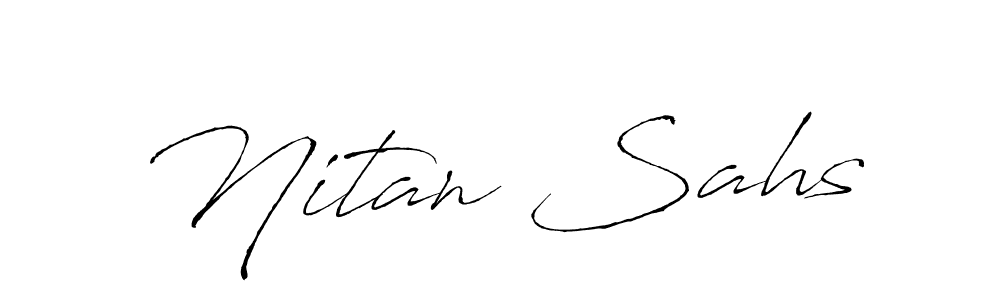 Make a beautiful signature design for name Nitan Sahs. With this signature (Antro_Vectra) style, you can create a handwritten signature for free. Nitan Sahs signature style 6 images and pictures png