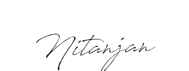 How to make Nitanjan signature? Antro_Vectra is a professional autograph style. Create handwritten signature for Nitanjan name. Nitanjan signature style 6 images and pictures png