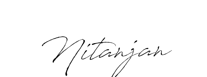 How to make Nitanjan signature? Antro_Vectra is a professional autograph style. Create handwritten signature for Nitanjan name. Nitanjan signature style 6 images and pictures png