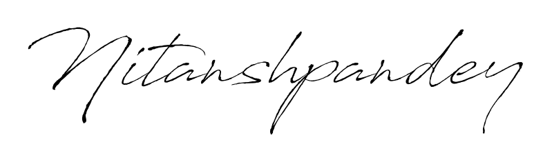 A sleek calligraphic signature for name Nitanshpandey utilizing Antro_Vectra styling. Great for adding personal signatures to photos and art. Nitanshpandey signature style 6 images and pictures png
