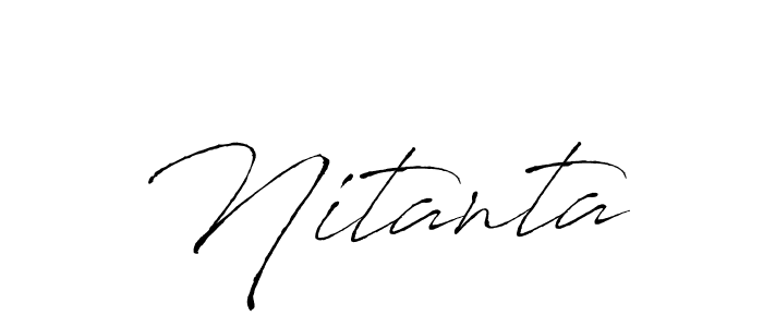 Create a beautiful signature design for name Nitanta. With this signature (Antro_Vectra) fonts, you can make a handwritten signature for free. Nitanta signature style 6 images and pictures png