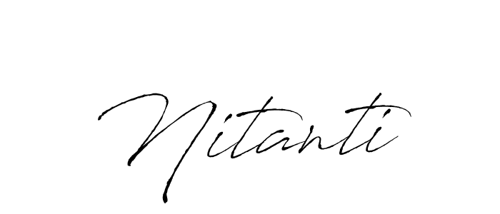 if you are searching for the best signature style for your name Nitanti. so please give up your signature search. here we have designed multiple signature styles  using Antro_Vectra. Nitanti signature style 6 images and pictures png