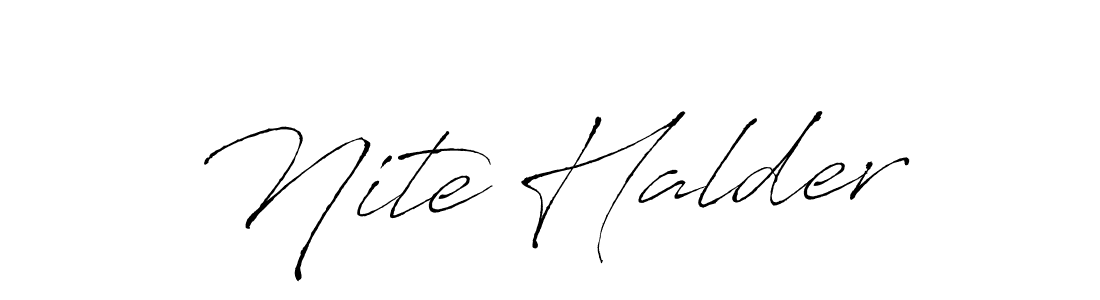 How to make Nite Halder name signature. Use Antro_Vectra style for creating short signs online. This is the latest handwritten sign. Nite Halder signature style 6 images and pictures png