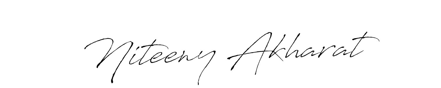 The best way (Antro_Vectra) to make a short signature is to pick only two or three words in your name. The name Niteeny Akharat include a total of six letters. For converting this name. Niteeny Akharat signature style 6 images and pictures png