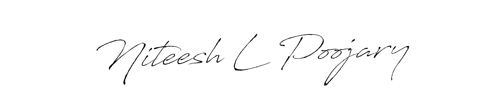 You can use this online signature creator to create a handwritten signature for the name Niteesh L Poojary. This is the best online autograph maker. Niteesh L Poojary signature style 6 images and pictures png