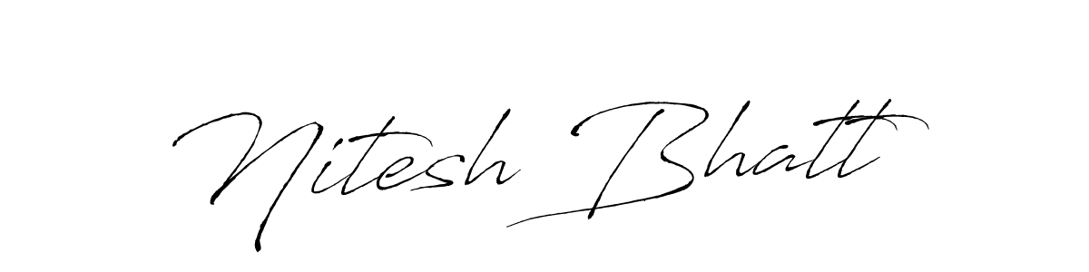 Use a signature maker to create a handwritten signature online. With this signature software, you can design (Antro_Vectra) your own signature for name Nitesh Bhatt. Nitesh Bhatt signature style 6 images and pictures png