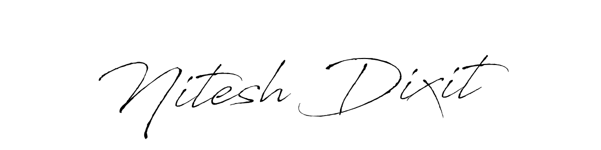 Design your own signature with our free online signature maker. With this signature software, you can create a handwritten (Antro_Vectra) signature for name Nitesh Dixit. Nitesh Dixit signature style 6 images and pictures png