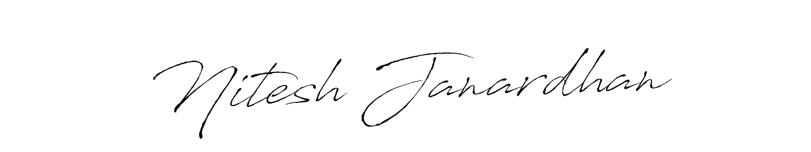 This is the best signature style for the Nitesh Janardhan name. Also you like these signature font (Antro_Vectra). Mix name signature. Nitesh Janardhan signature style 6 images and pictures png