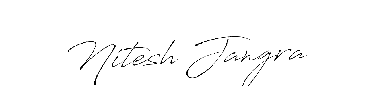 How to make Nitesh Jangra signature? Antro_Vectra is a professional autograph style. Create handwritten signature for Nitesh Jangra name. Nitesh Jangra signature style 6 images and pictures png