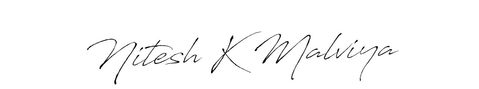 It looks lik you need a new signature style for name Nitesh K Malviya. Design unique handwritten (Antro_Vectra) signature with our free signature maker in just a few clicks. Nitesh K Malviya signature style 6 images and pictures png
