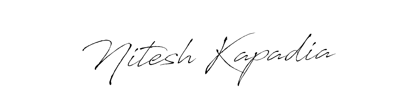 Design your own signature with our free online signature maker. With this signature software, you can create a handwritten (Antro_Vectra) signature for name Nitesh Kapadia. Nitesh Kapadia signature style 6 images and pictures png