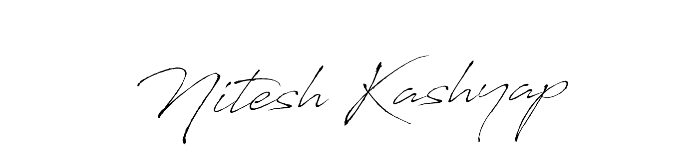 Also we have Nitesh Kashyap name is the best signature style. Create professional handwritten signature collection using Antro_Vectra autograph style. Nitesh Kashyap signature style 6 images and pictures png