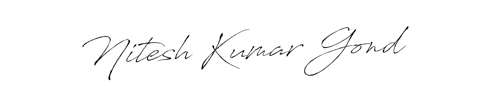 Nitesh Kumar Gond stylish signature style. Best Handwritten Sign (Antro_Vectra) for my name. Handwritten Signature Collection Ideas for my name Nitesh Kumar Gond. Nitesh Kumar Gond signature style 6 images and pictures png