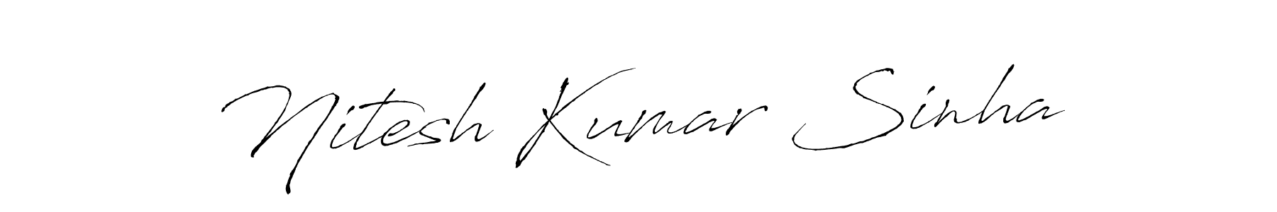 Nitesh Kumar Sinha stylish signature style. Best Handwritten Sign (Antro_Vectra) for my name. Handwritten Signature Collection Ideas for my name Nitesh Kumar Sinha. Nitesh Kumar Sinha signature style 6 images and pictures png